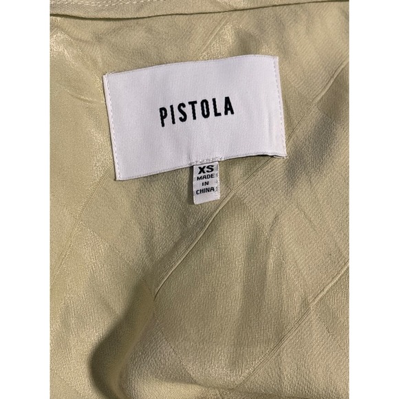 Pistola Mari Slip Jacquard Midi Dress Champagne Citron XS P1559JSA - Picture 4 of 5